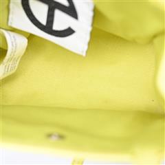 TELFAR Small Yellow Shopping Bag Double Strap Embossed Logo Bag